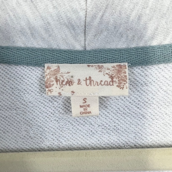 |•HEM & THREAD•| Button Front Colorblock Cardigan Sweatshirt Size Small - Picture 5 of 8